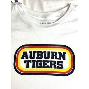 Auburn Tigers White Men's Essential Crewneck Tee T-shirt Boxercraft Size Large